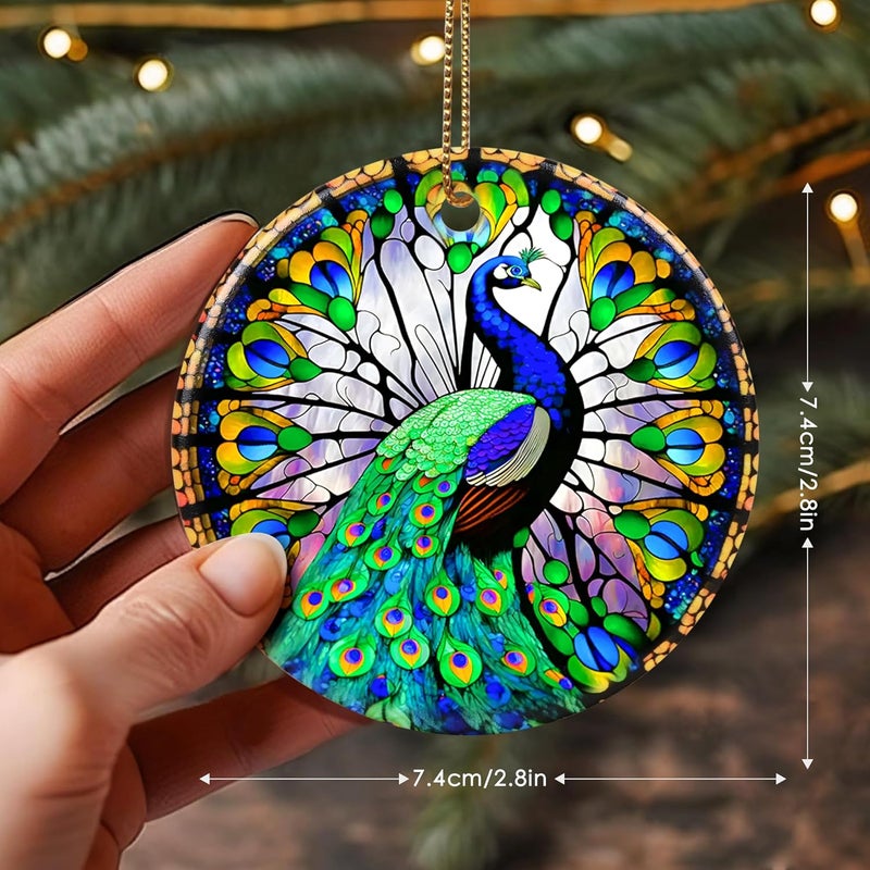 Touber Peacock Christmas Ornament, Christmas Ornaments for Tree, Christmas Tree Decor, Holiday Ornament - Image 3